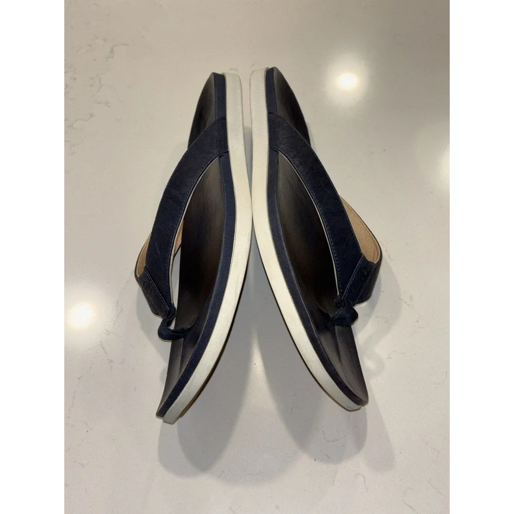Peter Millar Flip Flop Sandals Mens 13 Navy Blue Crown Hyperlight Slide